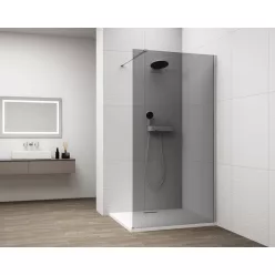 Polysan ESCA CHROME Walk-in zuhanyfal, falra szerelhető, füst üveg, 1300mm