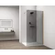 Polysan ESCA GOLD MATT Walk-in zuhanyfal, falra szerelhető, füst üveg, 1300mm