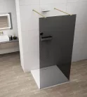 Polysan ESCA GOLD MATT Walk-in zuhanyfal, szabadonálló, füst üveg, 1500mm