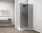 Polysan ESCA WHITE MATT Walk-in zuhanyfal, falra szerelhető, füst üveg, 700mm