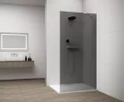 Polysan ESCA WHITE MATT Walk-in zuhanyfal, falra szerelhető, füst üveg, 700mm