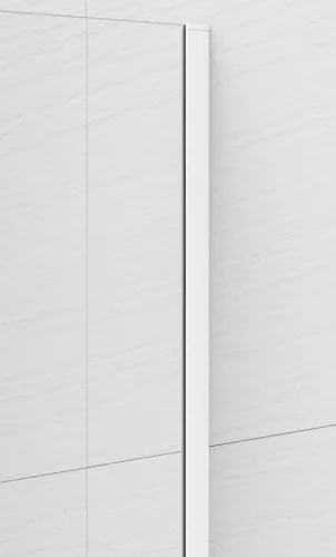 Polysan ESCA WHITE MATT Walk-in zuhanyfal, falra szerelhető, füst üveg, 800mm