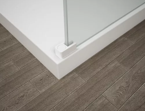 Polysan ESCA WHITE MATT Walk-in zuhanyfal, falra szerelhető, füst üveg, 800mm