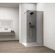 Polysan ESCA COPPER MATT Walk-in zuhanyfal, falra szerelhető, füst üveg, 800mm