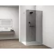 Polysan ESCA CHROME Walk-in zuhanyfal, falra szerelhető, füst üveg, 900mm