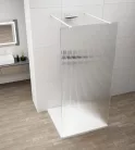Polysan ESCA WHITE MATT Walk-in zuhanyfal, szabadonálló, flutes üveg, 1000mm