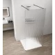 Polysan ESCA BLACK MATT Walk-in zuhanyfal, szabadonálló, flutes üveg, 1100mm