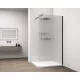 Polysan ESCA BLACK MATT Walk-in zuhanyfal, falra szerelhető, flutes üveg, 1200mm