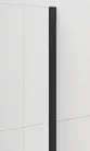 Polysan ESCA BLACK MATT Walk-in zuhanyfal, falra szerelhető, flutes üveg, 1200mm