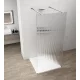 Polysan ESCA CHROME Walk-in zuhanyfal, szabadonálló, flutes üveg, 1200mm