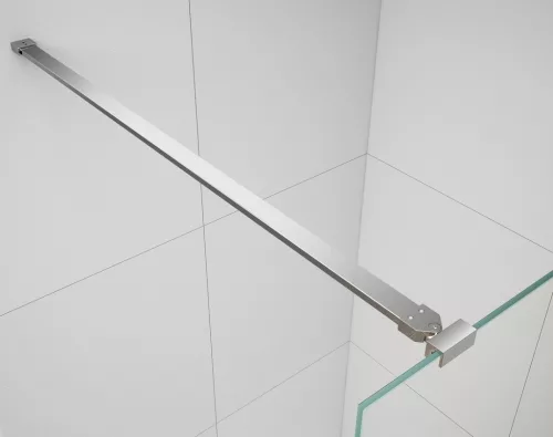 Polysan ESCA CHROME Walk-in zuhanyfal, szabadonálló, flutes üveg, 1200mm