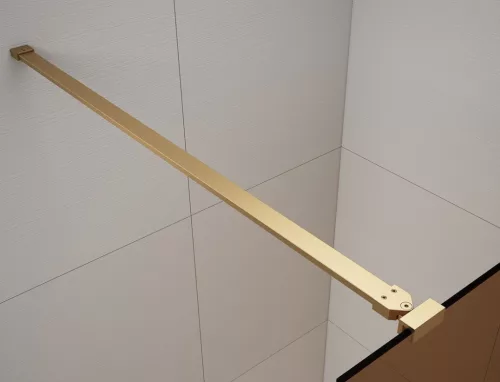 Polysan ESCA GOLD MATT Walk-in zuhanyfal, szabadonálló, flutes üveg, 1200mm