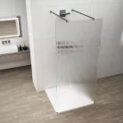 Polysan ESCA GUN METAL Walk-in zuhanyfal, szabadon álló, flutes üveg, 1200mm
