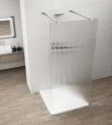Polysan ESCA CHROME Walk-in zuhanyfal, szabadonálló, flutes üveg, 1300mm