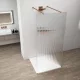 Polysan ESCA COPPER MATT Walk-in zuhanyfal, szabadon álló, flutes üveg, 1300mm