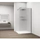 Polysan ESCA GUN METAL Walk-in zuhanyfal, falra szerelhető, flutes üveg, 1300mm