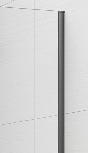 Polysan ESCA GUN METAL Walk-in zuhanyfal, falra szerelhető, flutes üveg, 1300mm