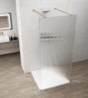 Polysan ESCA GOLD MATT Walk-in zuhanyfal, szabadonálló, flutes üveg, 1400mm