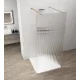 Polysan ESCA GOLD MATT Walk-in zuhanyfal, szabadonálló, flutes üveg, 1400mm