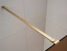 Polysan ESCA GOLD MATT Walk-in zuhanyfal, szabadonálló, flutes üveg, 1400mm