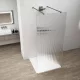 Polysan ESCA GUN METAL Walk-in zuhanyfal, szabadon álló, flutes üveg, 1400mm