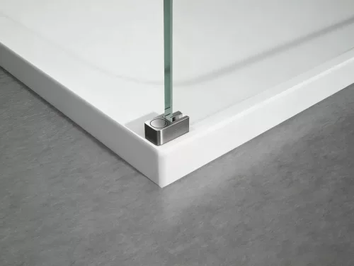 Polysan ESCA GUN METAL Walk-in zuhanyfal, falra szerelhető, flutes üveg, 1500mm
