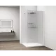 Polysan ESCA WHITE MATT Walk-in zuhanyfal, falra szerelhető, flutes üveg, 700mm