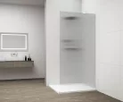 Polysan ESCA WHITE MATT Walk-in zuhanyfal, falra szerelhető, flutes üveg, 700mm
