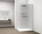 Polysan ESCA CHROME Walk-in zuhanyfal, falra szerelhető, flutes üveg, 800mm