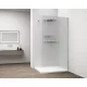 Polysan ESCA CHROME Walk-in zuhanyfal, falra szerelhető, flutes üveg, 800mm
