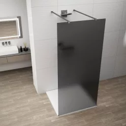 Polysan ESCA GUN METAL Walk-in zuhanyfal, szabadon álló, füst üveg, 1000mm