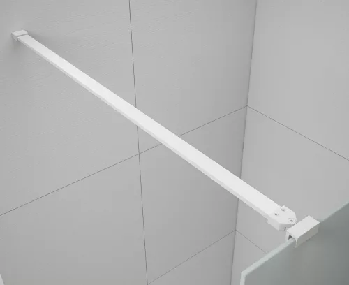Polysan ESCA WHITE MATT Walk-in zuhanyfal, szabadonálló, füst üveg, 1100mm