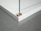 Polysan ESCA COPPER MATT Walk-in zuhanyfal, szabadon álló, füst üveg, 1300mm