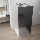 Polysan ESCA GUN METAL Walk-in zuhanyfal, szabadon álló, füst üveg, 1300mm