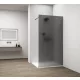 Polysan ESCA GUN METAL Walk-in zuhanyfal, falra szerelhető, matt füst üveg, 1400mm