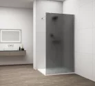 Polysan ESCA CHROME Walk-in zuhanyfal, falra szerelhető, matt füst üveg, 700mm