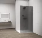 Polysan ESCA CHROME Walk-in zuhanyfal, falra szerelhető, matt füst üveg, 700mm