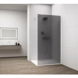 Polysan ESCA WHITE MATT Walk-in zuhanyfal, falra szerelhető, matt füst üveg, 900mm