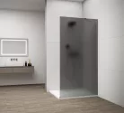 Polysan ESCA GUN METAL Walk-in zuhanyfal, falra szerelhető, matt füst üveg, 900mm