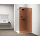 Polysan ESCA BLACK MATT Walk-in zuhanyfal, falra szerelhető, barna üveg, 1400mm
