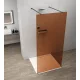 Polysan ESCA BLACK MATT Walk-in zuhanyfal, szabadonálló, barna üveg, 1400mm