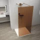 Polysan ESCA COPPER MATT Walk-in zuhanyfal, szabadon álló, barna üveg, 1400mm
