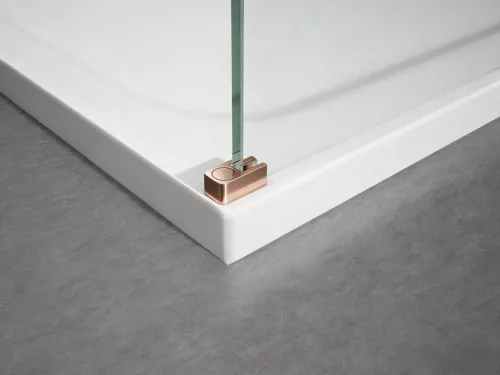 Polysan ESCA COPPER MATT Walk-in zuhanyfal, szabadon álló, barna üveg, 1500mm