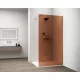 Polysan ESCA GOLD MATT Walk-in zuhanyfal, falra szerelhető, barna üveg, 800mm