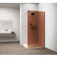 Polysan ESCA GUN METAL Walk-in zuhanyfal, falra szerelhető, barna üveg, 800mm