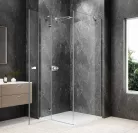 Polysan GLOBE CHROME nyílóajtó oldalfallal, 1000x1000mm, balos, transzparent üveg