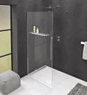 Polysan MODULAR SHOWER Fix zuhanyfal, törölközőtartó lyukakkal, 1000mm, transzparent üveg