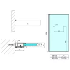 Polysan MODULAR SHOWER Fix zuhanyfal, törölközőtartó lyukakkal, 1000mm, transzparent üveg