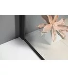 Polysan MODULAR Fix zuhanyfal, 800mm, transzparent üveg, matt fekete profil