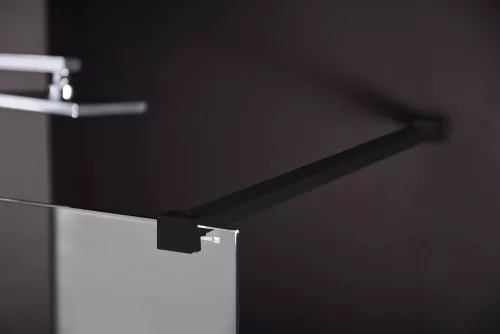 Polysan MODULAR Fix zuhanyfal, 800mm, transzparent üveg, matt fekete profil